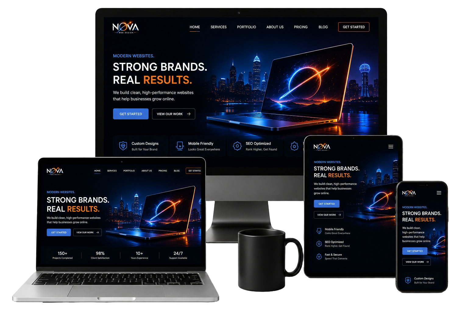 NOVA Web Design sites fit on all devices